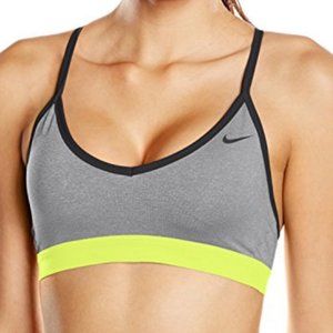 Nike Womens Pro Indy Sports Bra Dark Grey/Volt